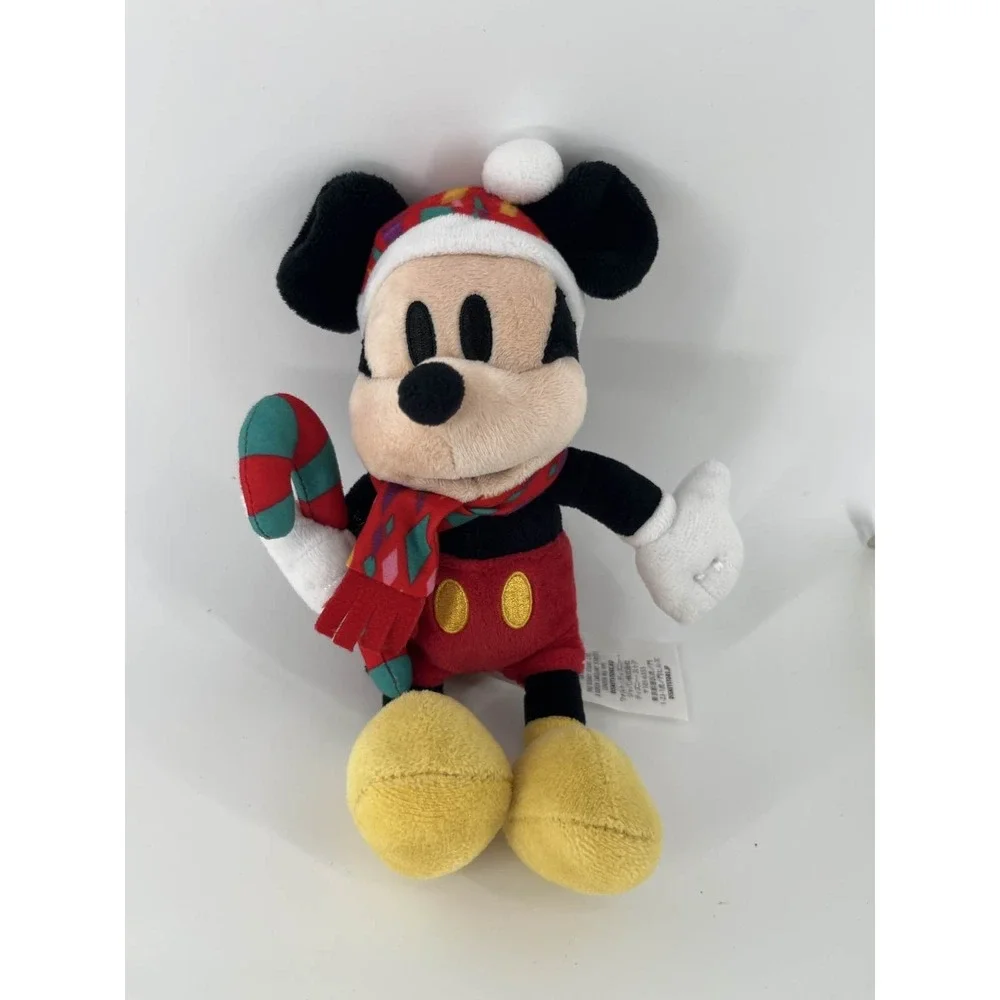 Disney‎ Parks Mickey Mouse Holiday Plush Santa Hat Scarf 8